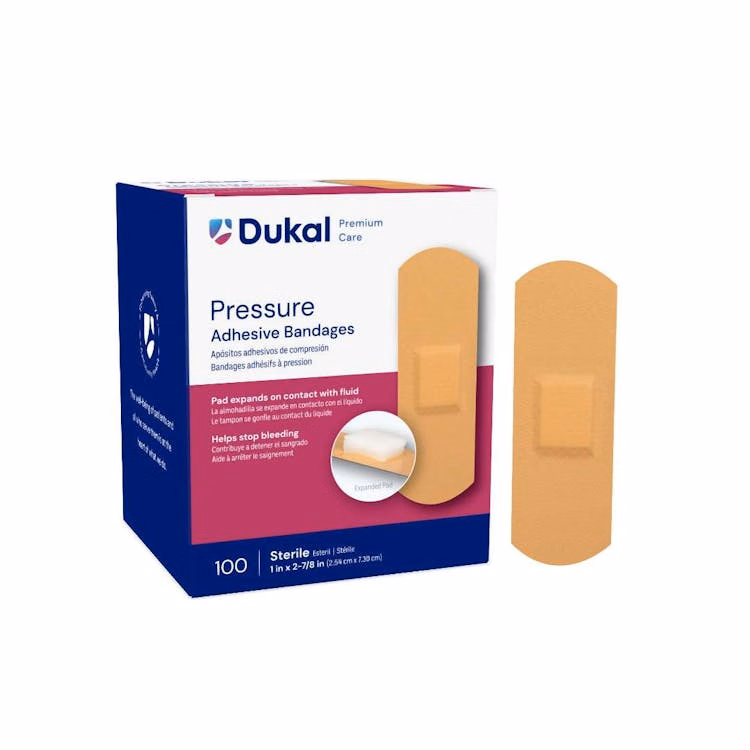 Pressure Adhesive Bandage 1" x 2 7/8" - 100 per Box