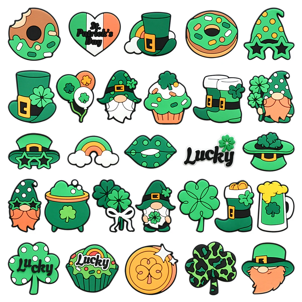 Custom PVC Green Shoe Charms Buckle Pins 1