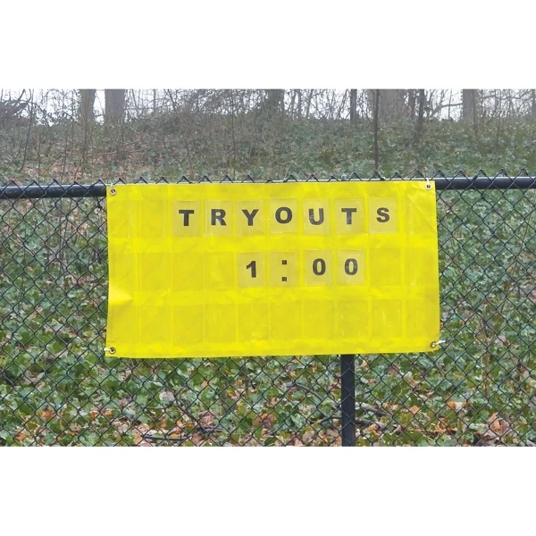 Yellow Vinyl Changeable Letter Banner - 4' x 6' 1