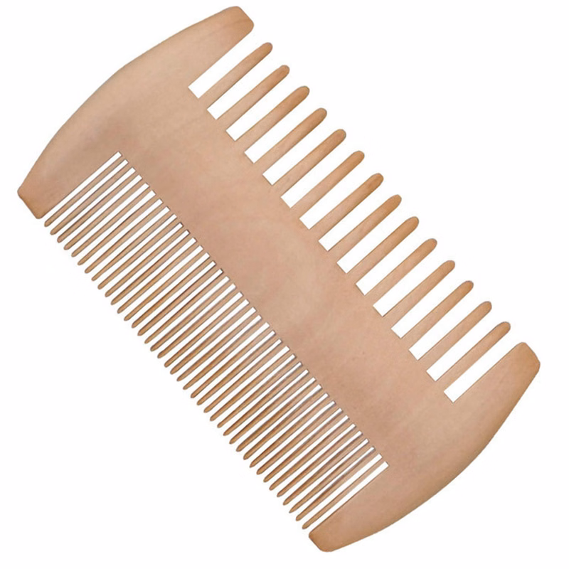 Wood Double-sided Beared Comb