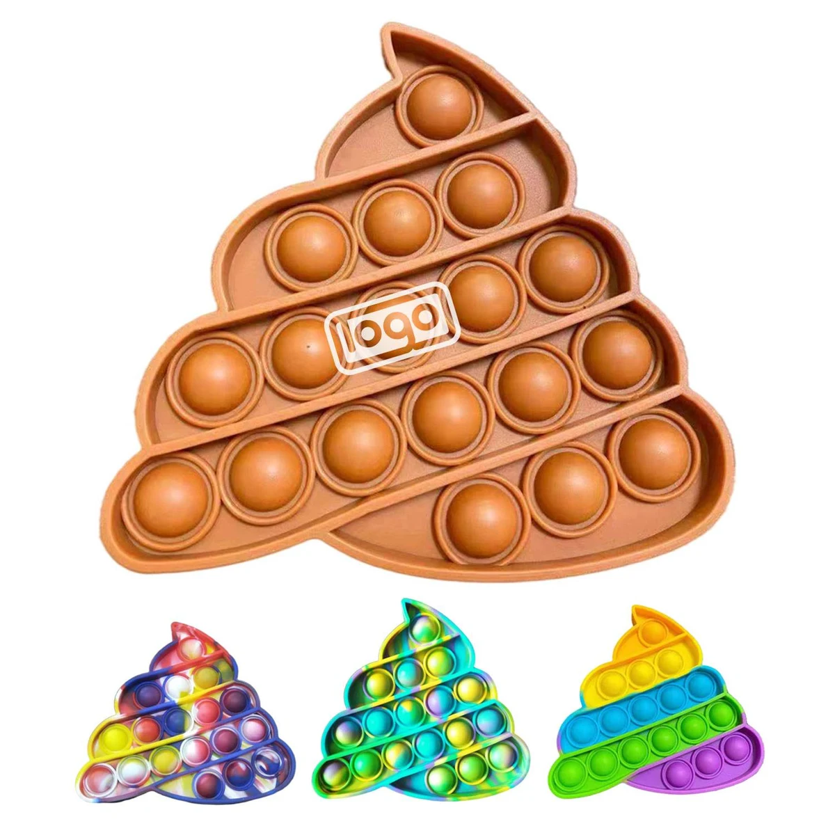 Poo Shape Push Pop Bubble Fidget Sensory Toy 1