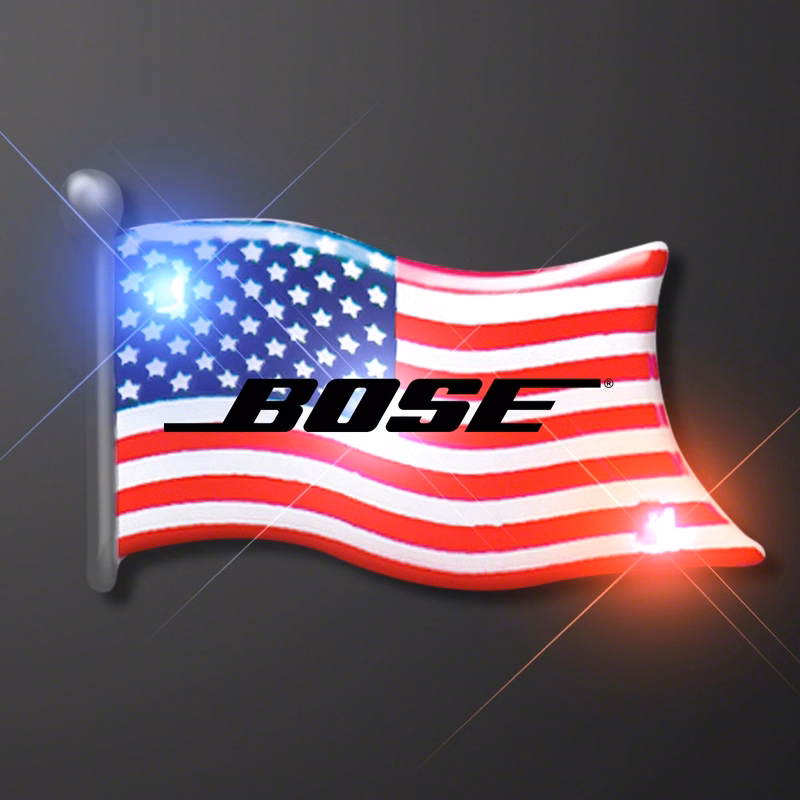 American flag flashing pins