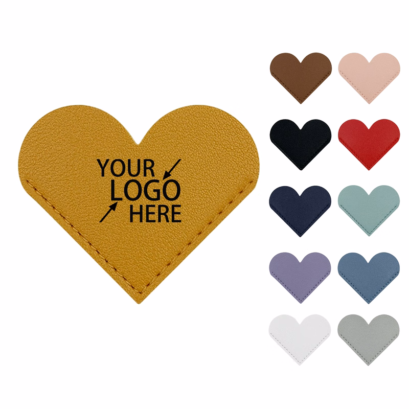 PU Leather Heart Bookmark