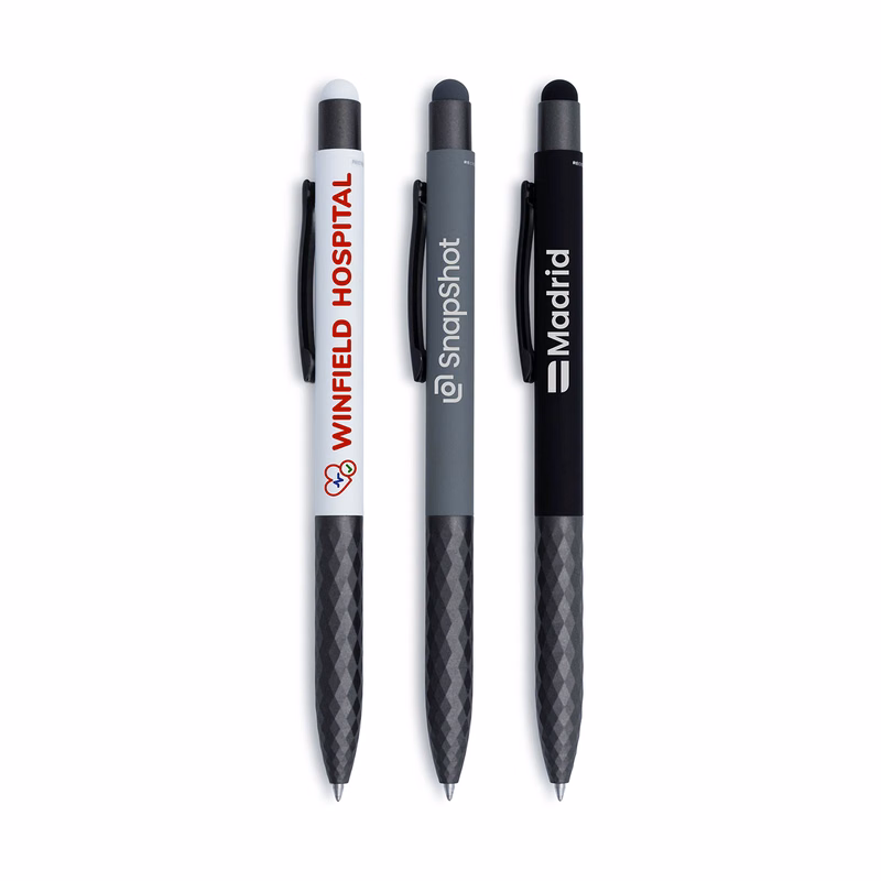 Fleetwood Stylus Satin Soft Touch Gel Click Pen (Recycled Aluminum)