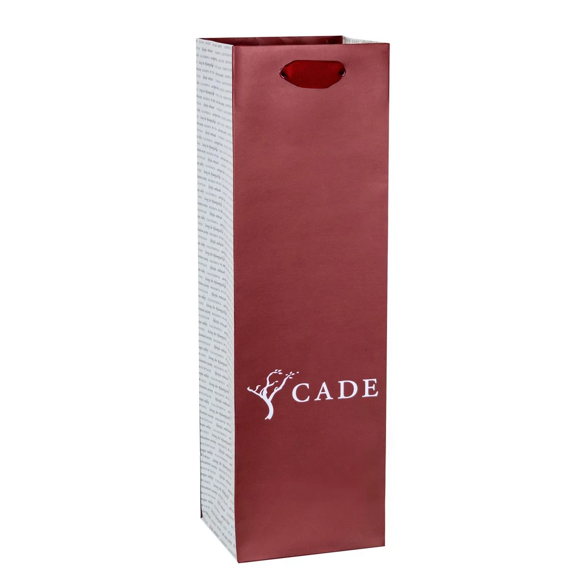Custom 190g C1S 1-Bottle Wine Tote 4.5"x14"x4" 1