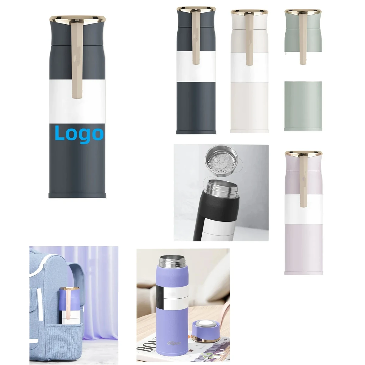 15oz Vacuum Stainless Steel Insulated Cups With Handle Strap 1