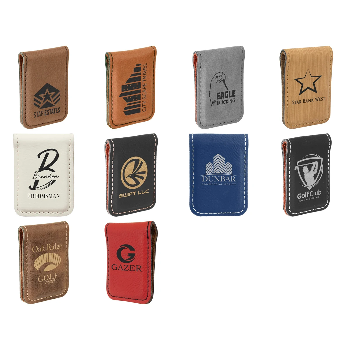 1 3/4" x 2 1/2" Leatherette Money Clip 1