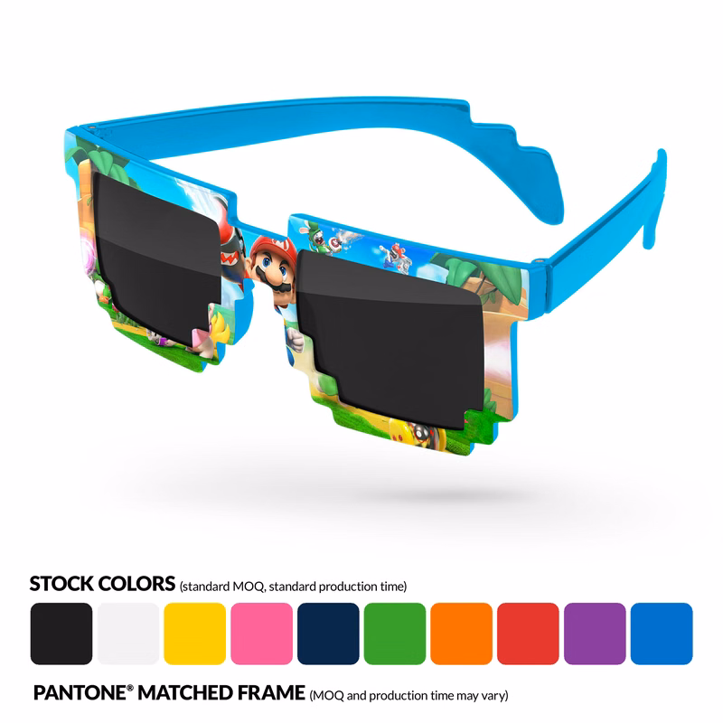 Pixel Sunglasses w/ full-color front-frame