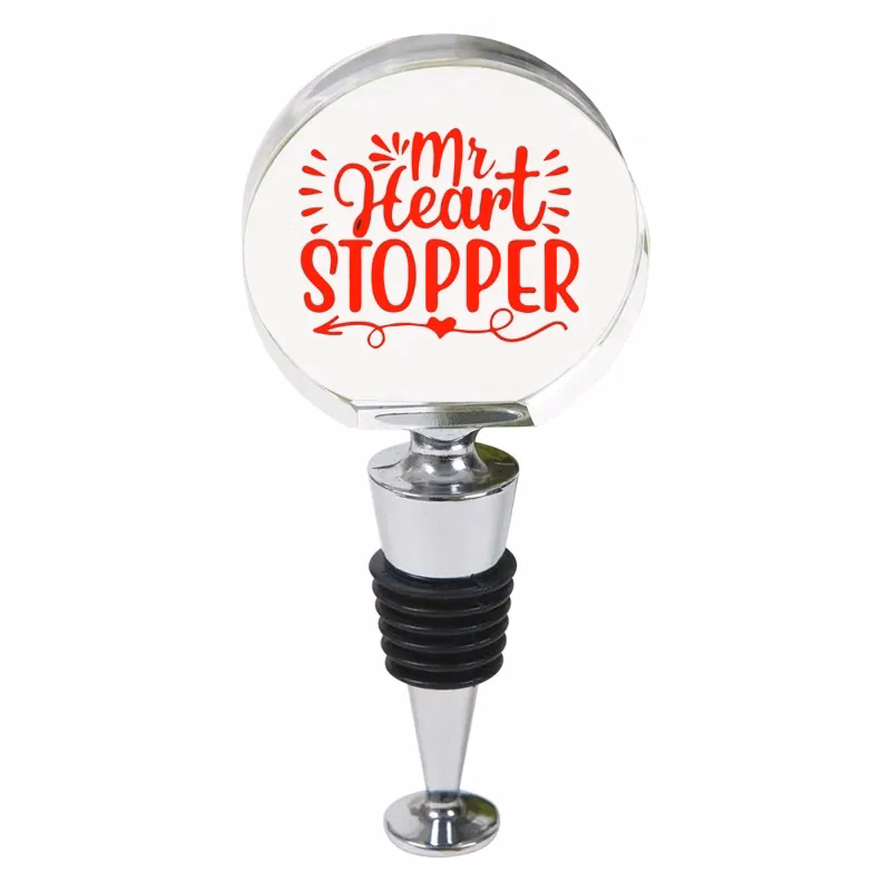 Round Optic Crystal Stopper With Flat Bottom