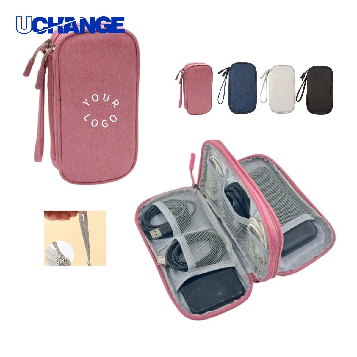 Digital Accessory Bag Organizer Compact with Mesh Pockets 1