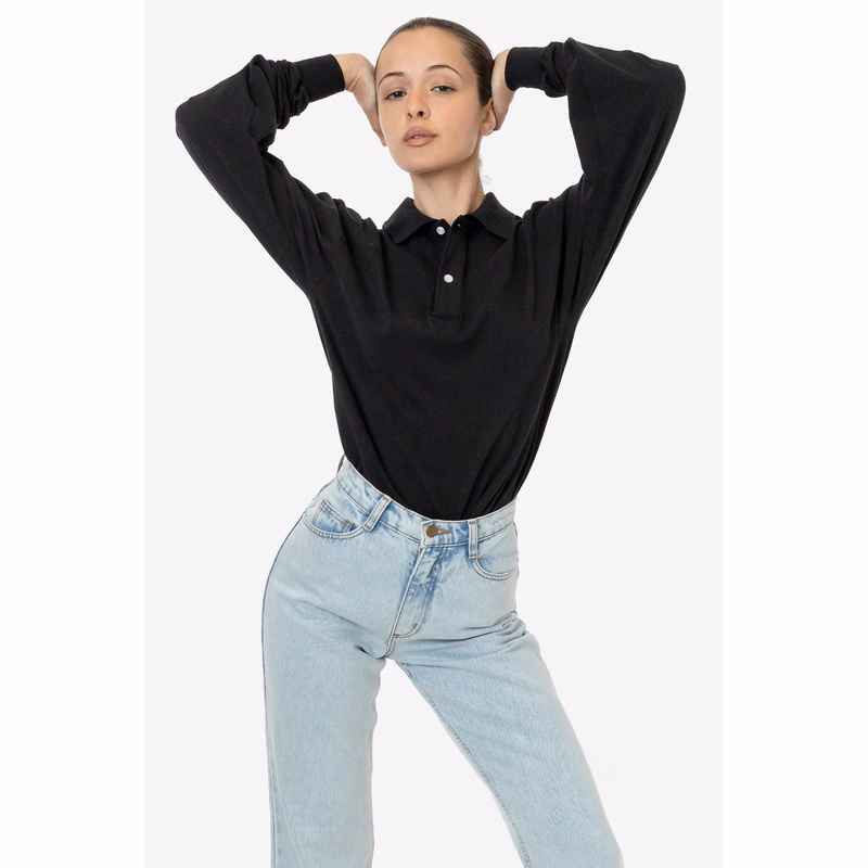 6.5 OZ LONG SLEEVE POLO T-SHIRT