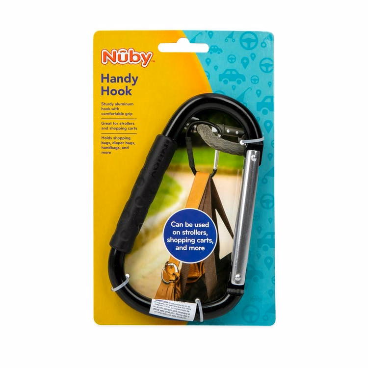 Nuby Large Handy Hook Stroller Clips - Black