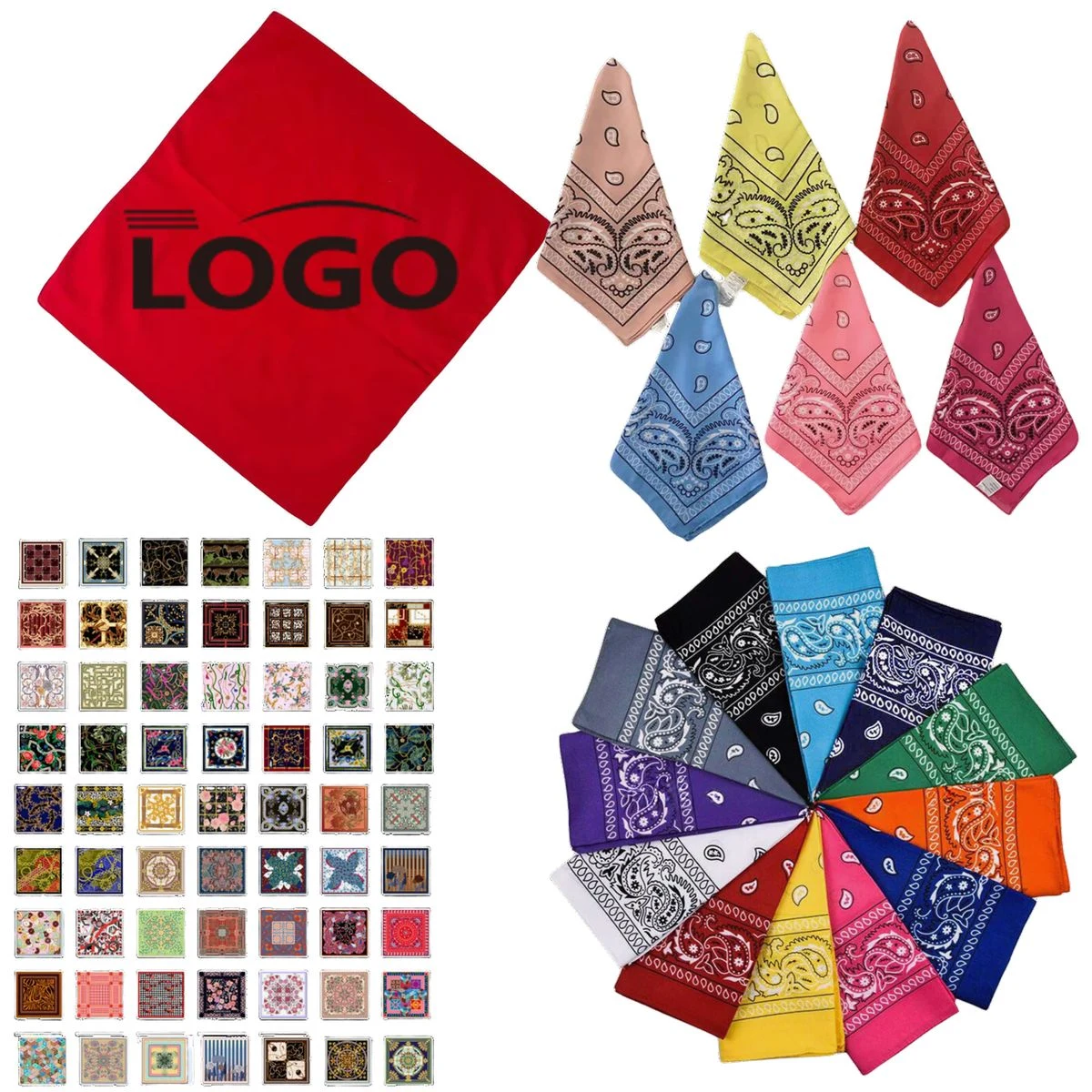 MOQ 10 Polyester Cotton Paisley Bandana 1