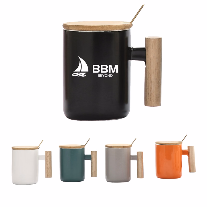 12 Oz. Ceramic Coffee Mug w/ Spoon