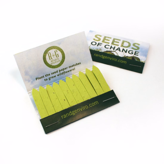 Large Seed Paper Matchbook, Double-Sided