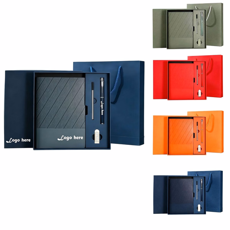 PU Notebook Gift Set With Pen & 8GB USB