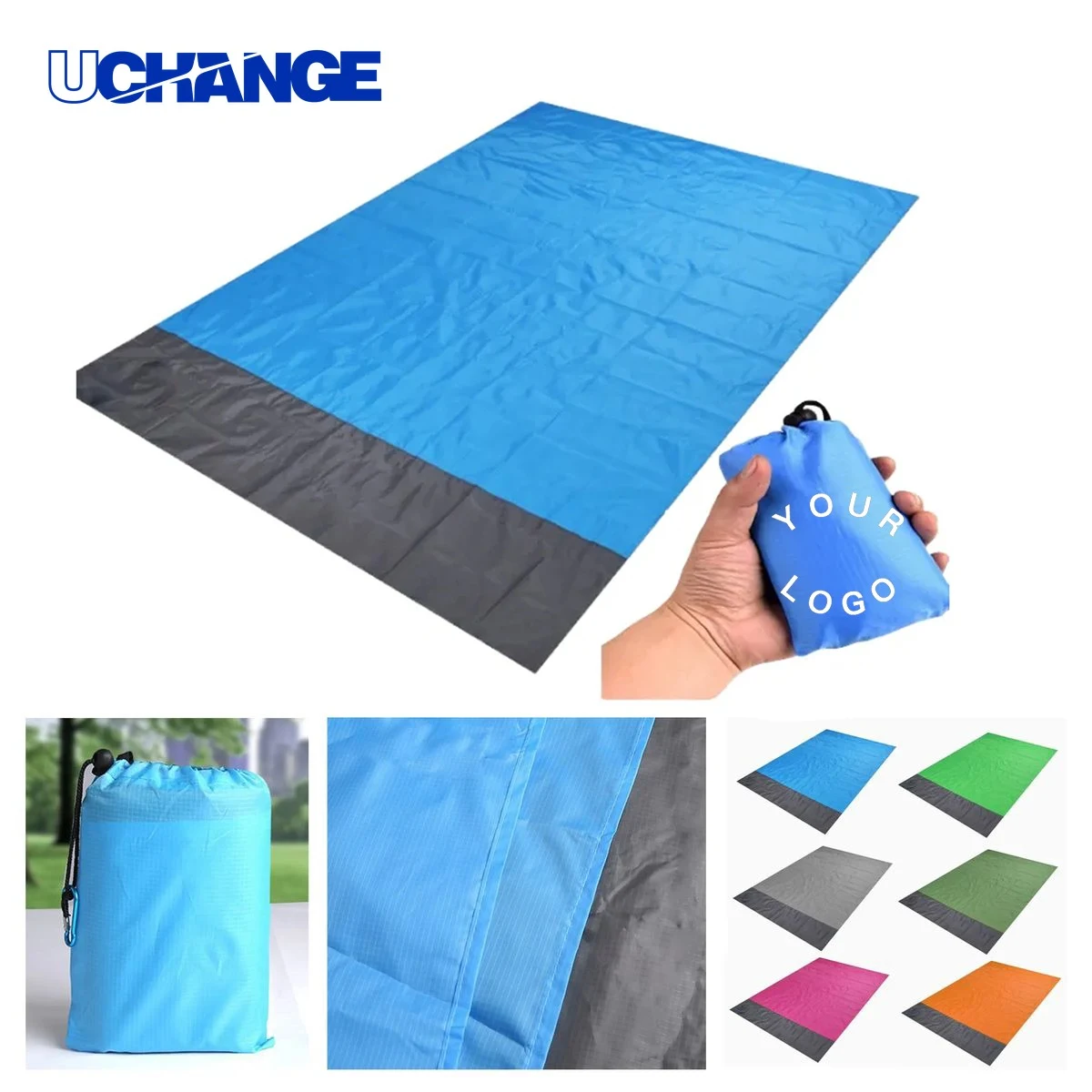 Foldable Waterproof Picnic Mat with Ground Pegs for Outdoor Use 1
