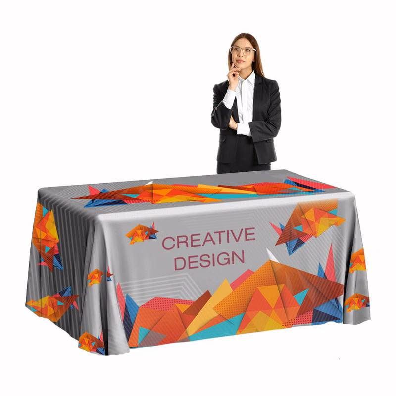 Premium 8ft Throw Dye Sublimated Flowing Table Cloth
