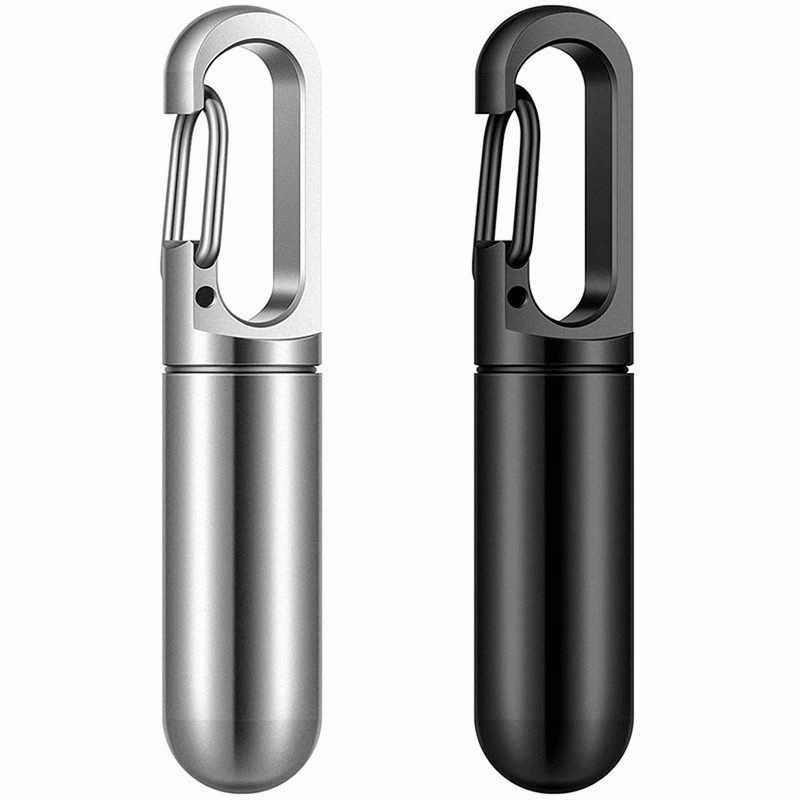 Stainless Steel Pill Holder Keychain