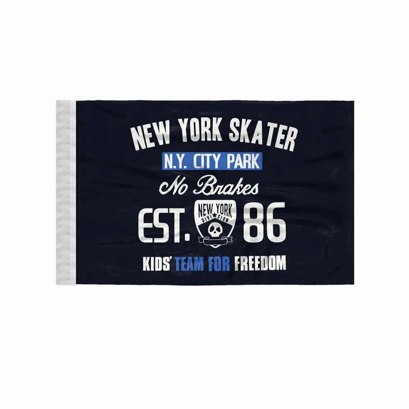 Custom Screen Sublimation Flag - 6" x 9" Silk Poly