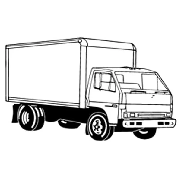 Magnet - Box Delivery Truck - Full Color 1