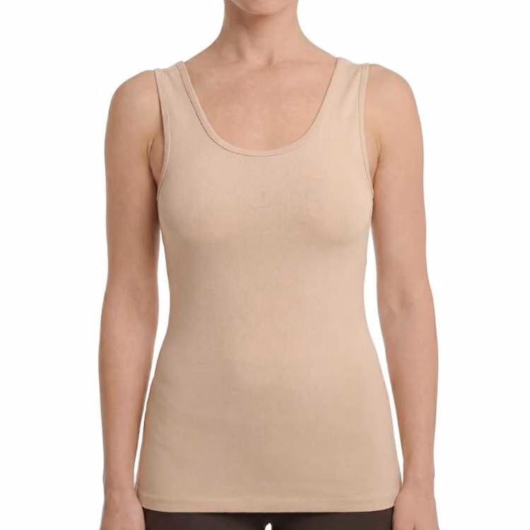 Women's Cotton Tank Top - Beige XL