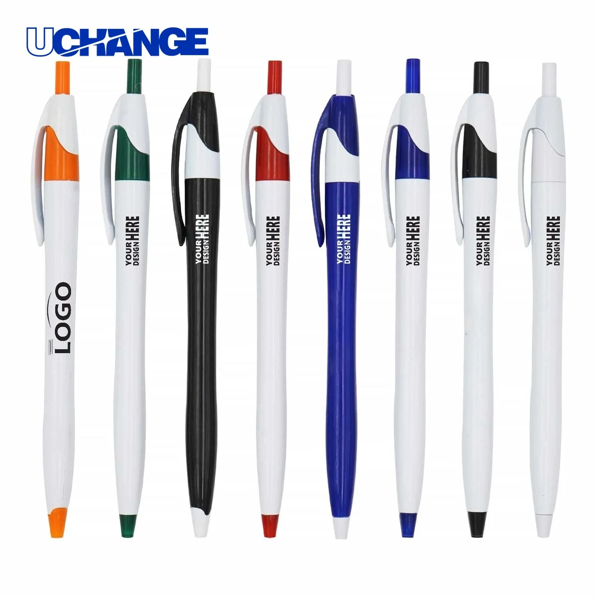 Retractable Plastic Ballpoint Pen for Events, custom pen with logo imprint 1