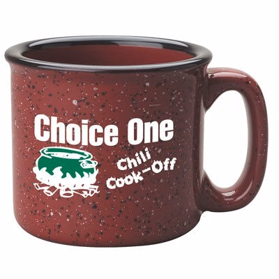 15 oz western stoneware mug - maroon