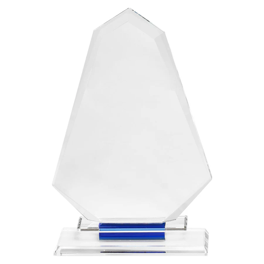 Blue Accent Glass Achievement Trophy 1