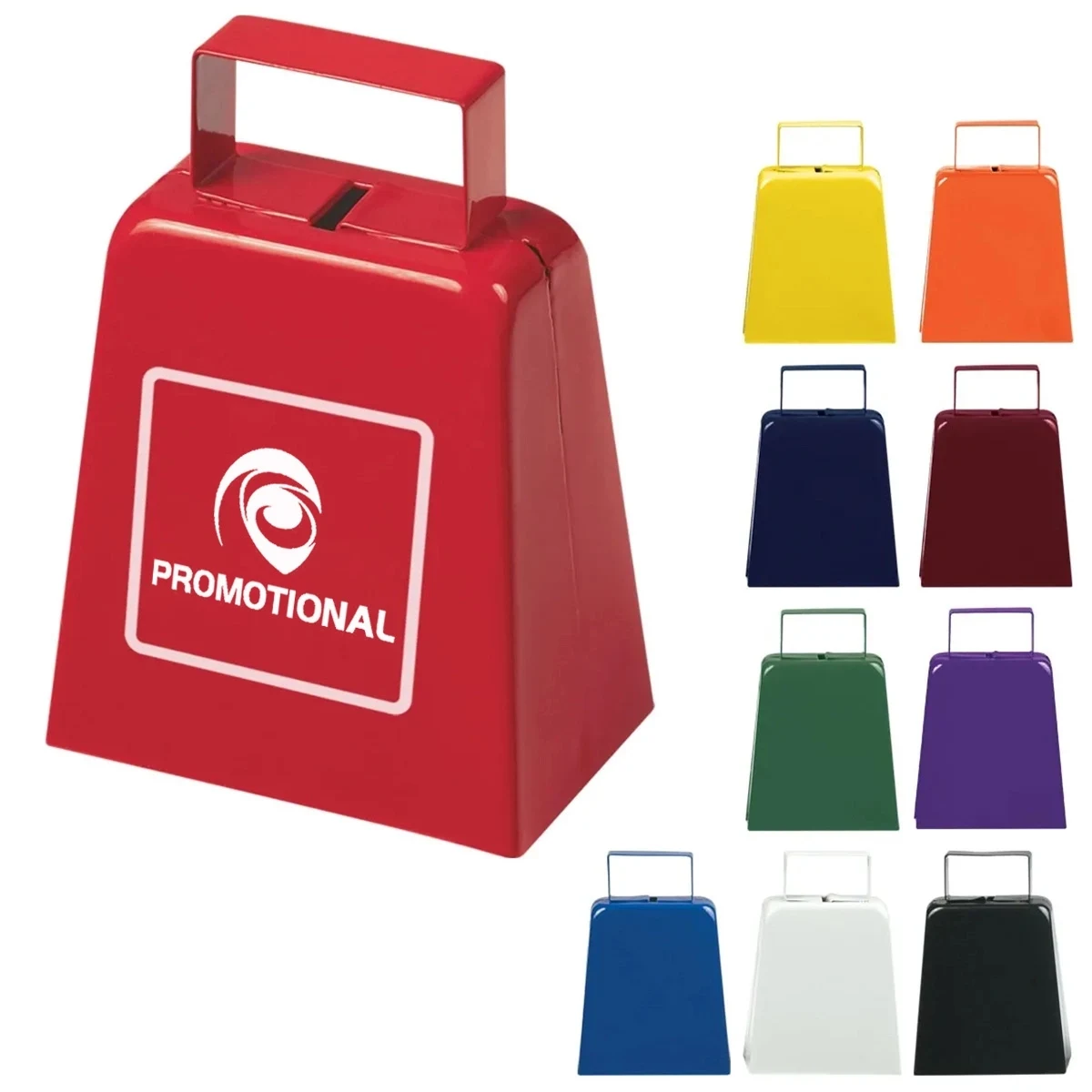 Custom Logo Classic Noise Maker Handheld Metal Cowbell 1