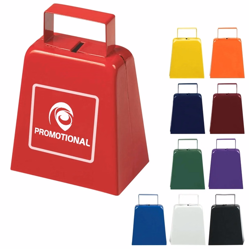 Custom Logo Classic Noise Maker Handheld Metal Cowbell