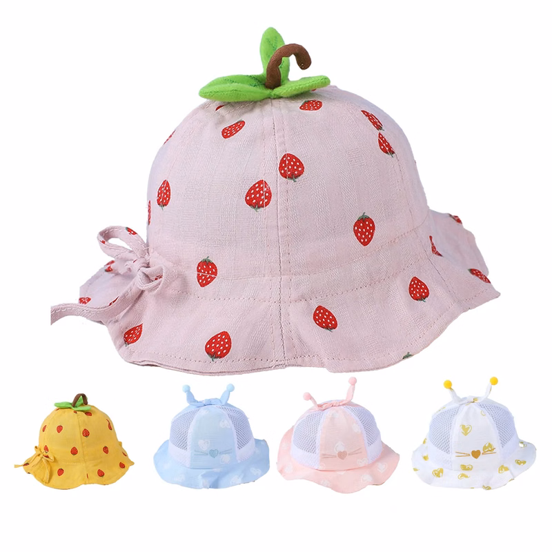 Terylene Cotton Thin Baby Sun Shade Bucket Hat