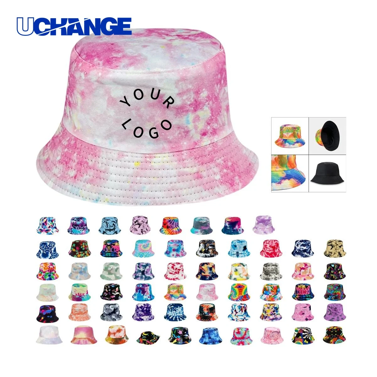 Plastic Tie Dye Hat Headwear for Parties and Events 1