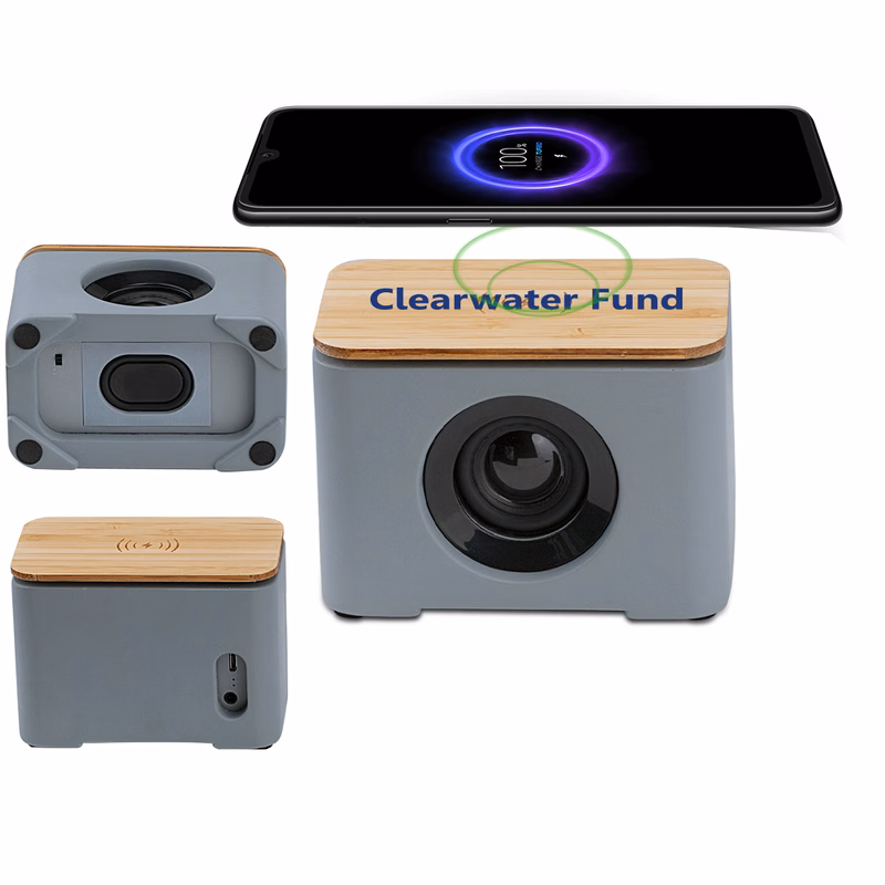 2 in 1 Bluetooth Wireless Speaker with Wireless Charger