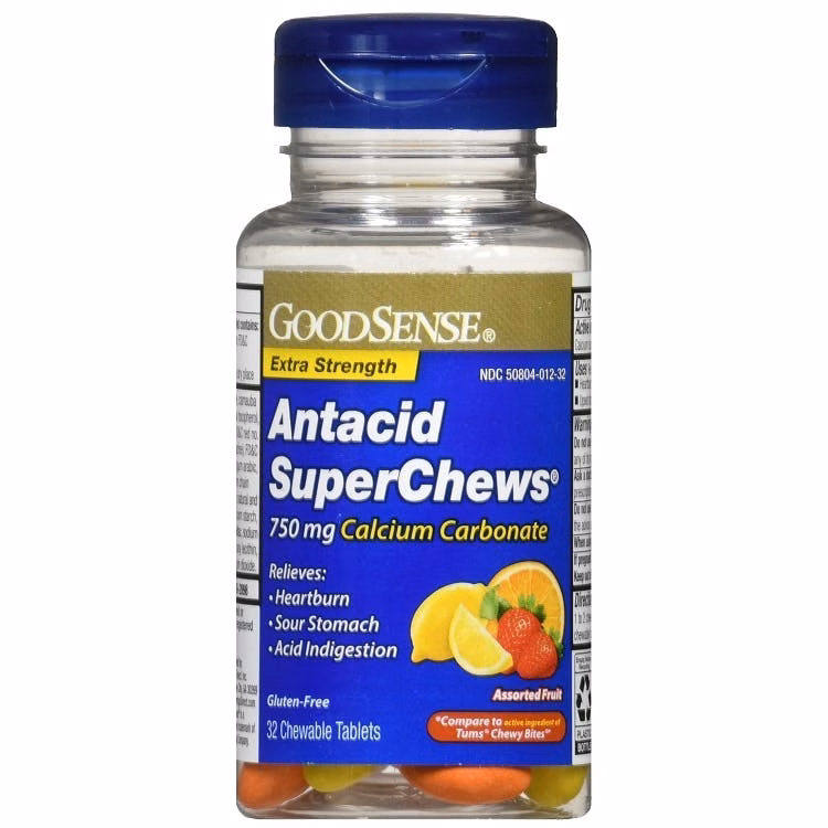 GoodSense Antacid Tablets - 60 Count Fruit