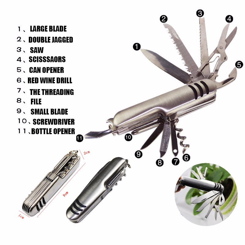Multi Function 11-in-2 Folding Knife