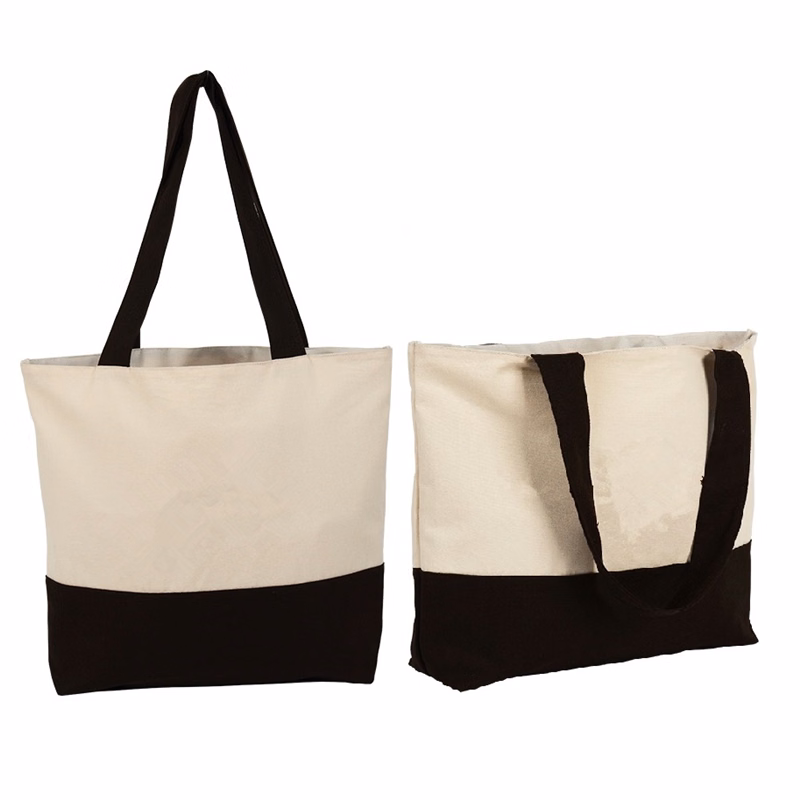 Colorblock Canvas Handbag