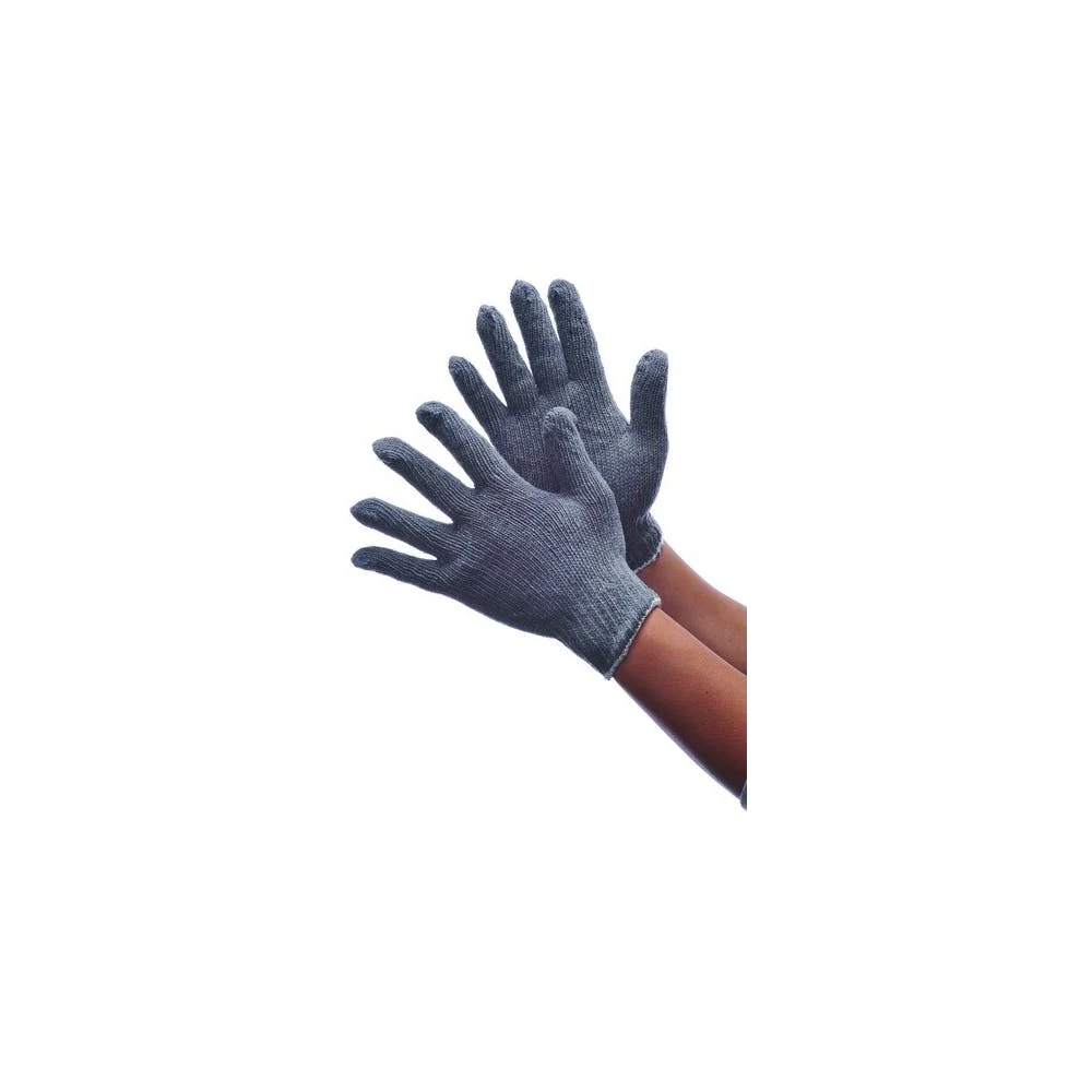 String Knit Gloves - Gray Medium 1