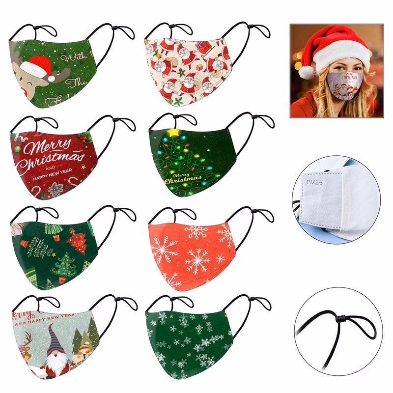 Adult 2 Layers Reusable Polyester Adjustable Mask