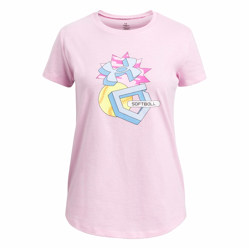 UA Softball Sketch Girls' Short Sleeve