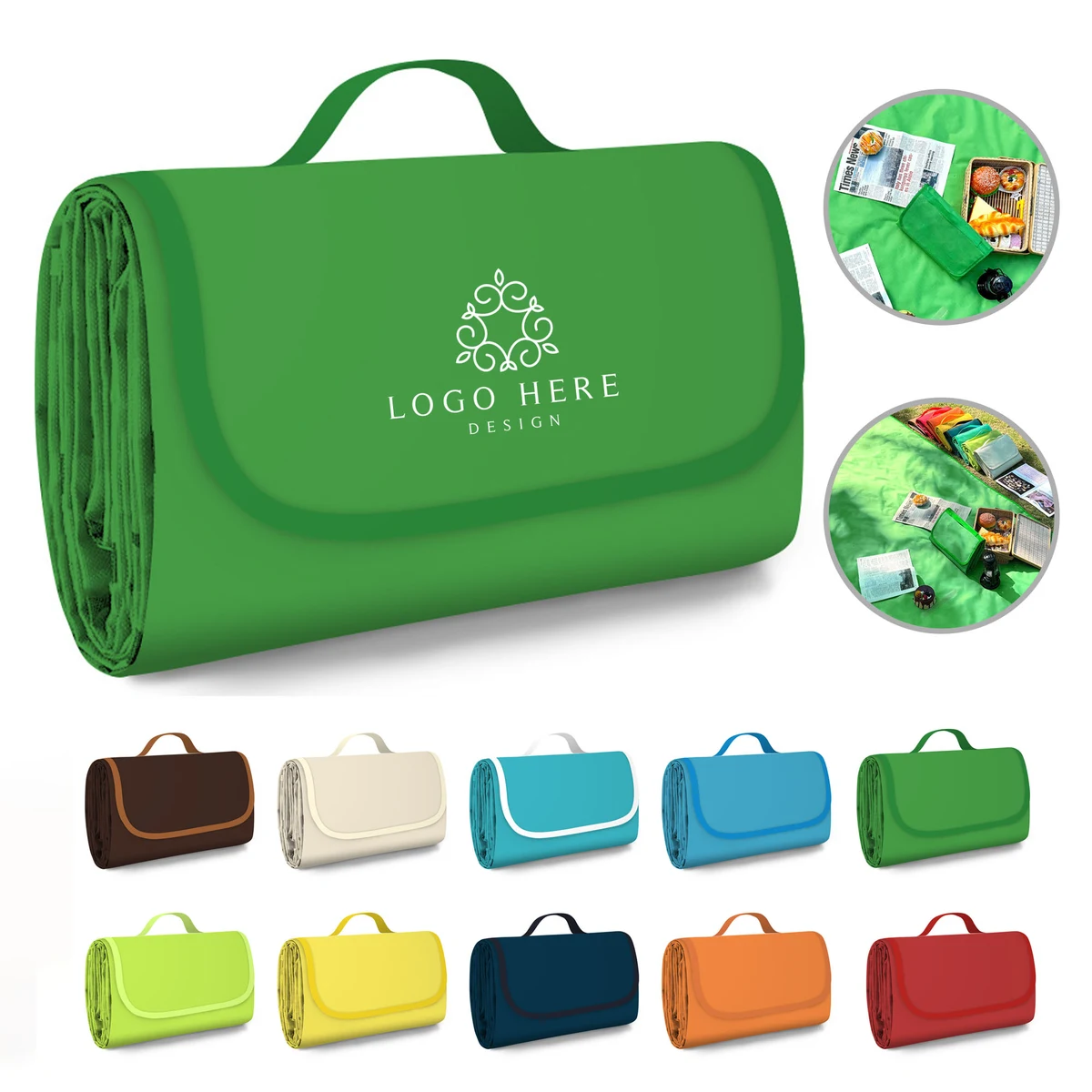 Folding Beach Picnic Rug With Handle 1