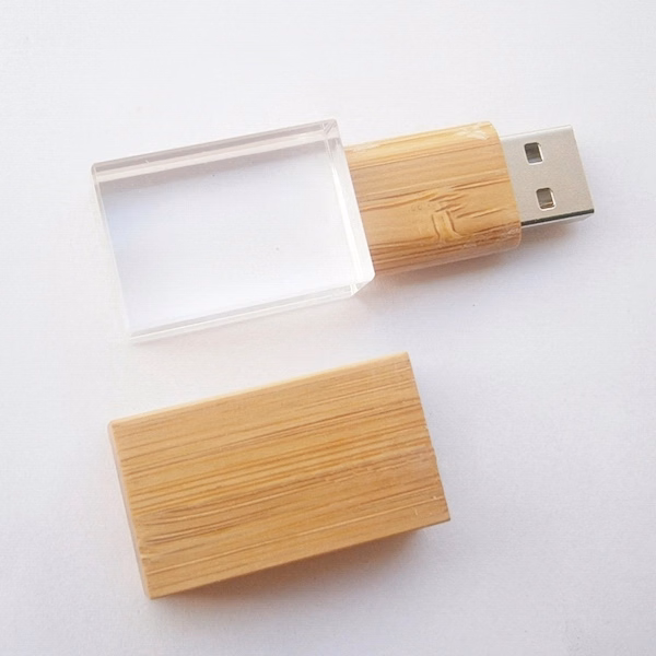 Crystal Wooden U Disk