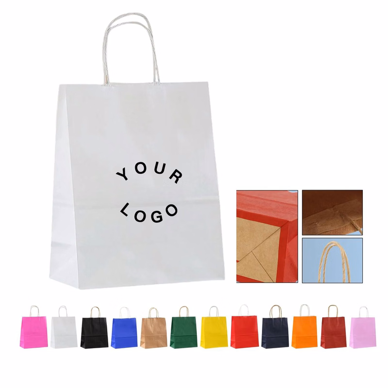 Eco Friendly Kraft Paper Bag for Drinks and Desserts