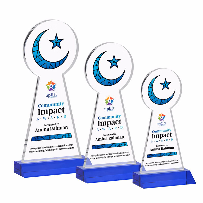 Crescent & Star VividPrint™ Award - Blue