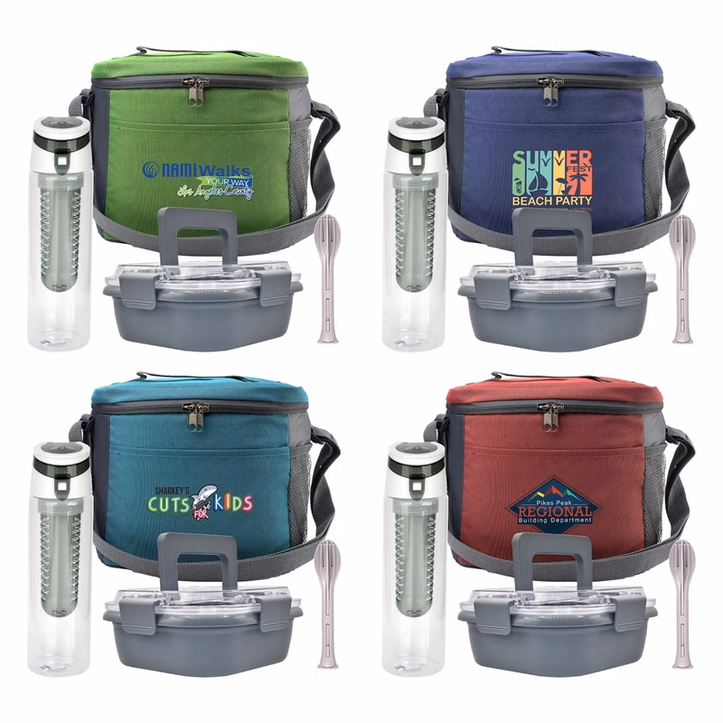 Modern Lunch Box, Bottle & Utensils Set