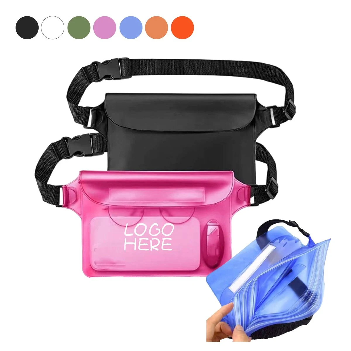PVC Waterproof Waist Pouch Clear Fanny Pack for Travel 1