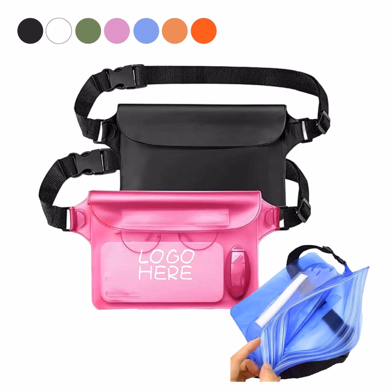 PVC Waterproof Waist Pouch Clear Fanny Pack for Travel