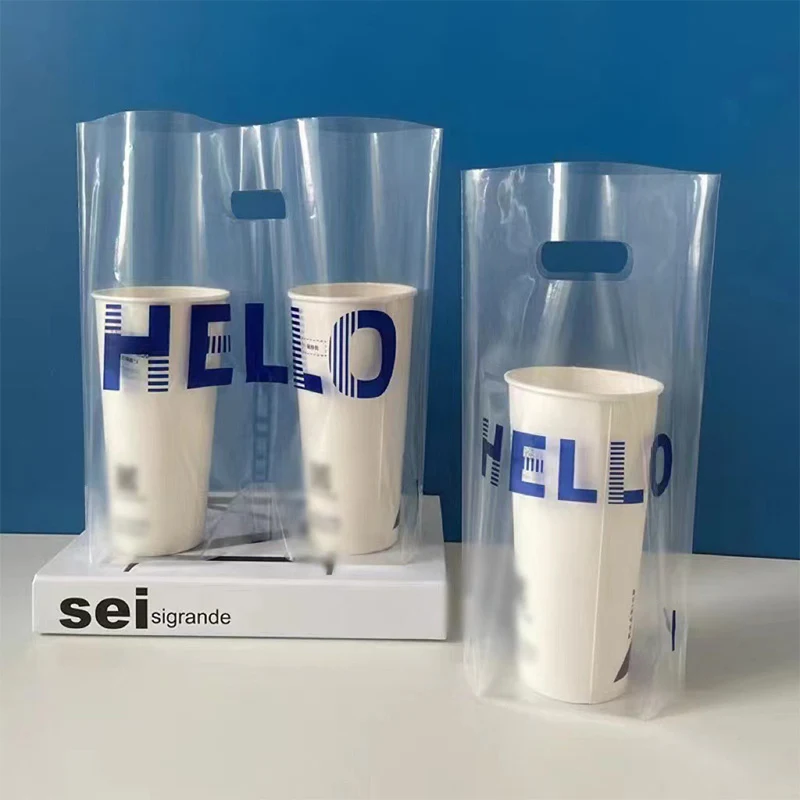 Thickened transparent disposable beverage packaging bag 1
