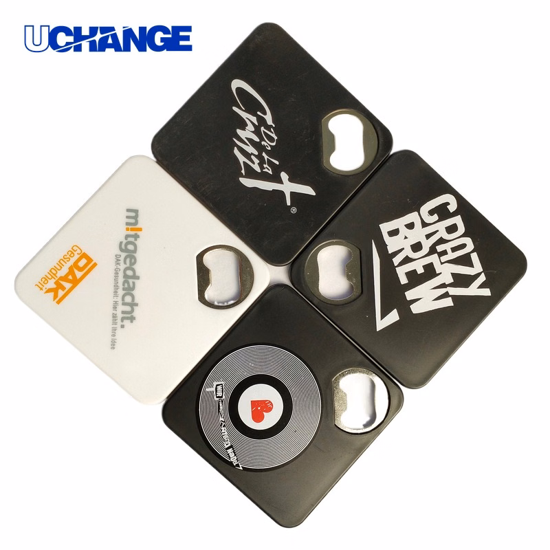 Square Bottle Opener Coaster Tool for Events