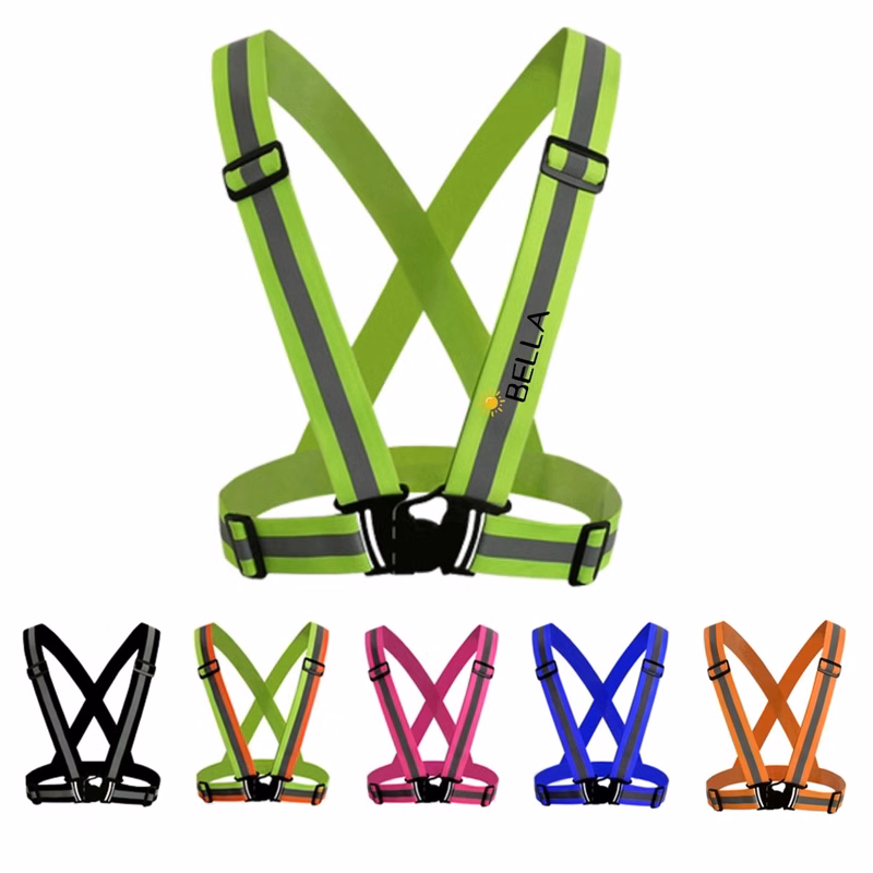 Reflective Adjustable Safety Cycling Bike Vest Belt